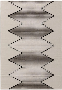 Benuta Baumwollteppich Bo Ivory zickzack 80 x 120 cm