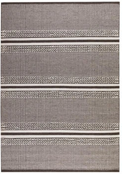 Steffensmeier Handweb Teppich Habo - Breite Streifen grau 70x140 cm