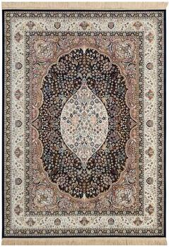 Steffensmeier Kurzflor Teppich Riad - Kirman schwarz 195x300 cm