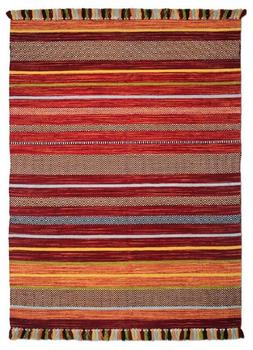 Steffensmeier Handweb Teppich Turbat rot 60x90 cm