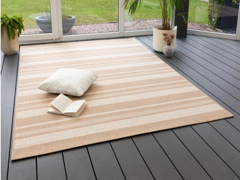 Steffensmeier In- und Outdoorteppich Bergen - Streifen Streifen beige 133x190 cm