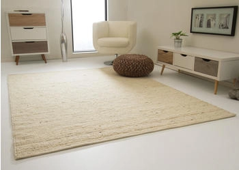 Steffensmeier Handweb Teppich Landshut Natur Hell 90x160 cm