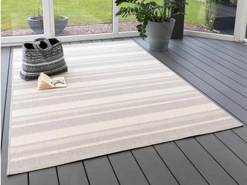 Steffensmeier In- und Outdoorteppich Bergen - Streifen Streifen grau 240x330 cm