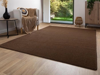Steffensmeier Kurzflor Teppich Ibiza braun 80x150 cm