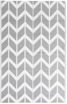 vidaXL Outdoor-Teppich ARAKIL Wei&szlig; und Grau PP (316949)