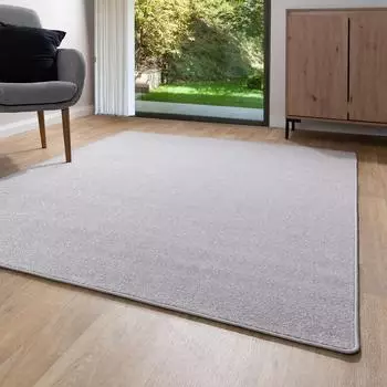 Steffensmeier Kurzflor Teppich Ibiza grau 80x150 cm