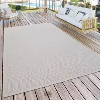 Paco Home Teppich Timber 125 (60x100cm) beige (elfenbeinfarben)