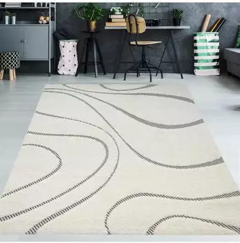 TeppichHome24 Flauschiger Teppich (120x170cm) creme