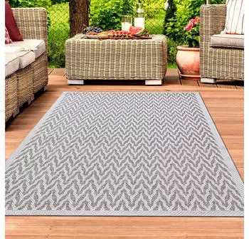 TeppichHome24 In- & Outdoor Teppich (160x220cm) Beige Creme