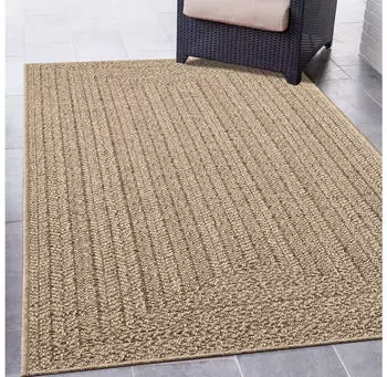 Carpetia In- und Outdoorteppich im modernen Jute-Look beige/braun 80x250 cm