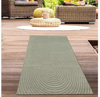 Carpetia Stilvoller Teppich in Grün: Moderne Eleganz für Ihr Zuhause 80x250 cm