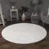 Paco Home Fellteppich Kunstfell Soft 380 (Ø:80cm) weiß