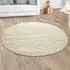 Paco Home Hochflor-Teppich Silky 591 (Ø:120cm) gelb (vanille)