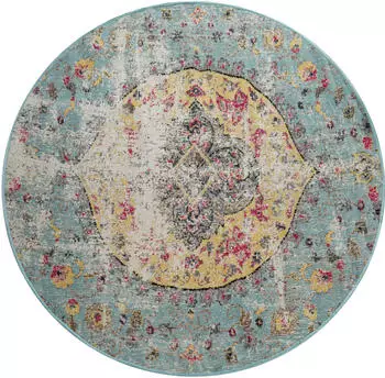 Paco Home Teppich Artigo 401 (&Oslash;:200cm) bunt (mehrfarbig)