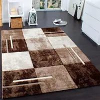 Paco Home Teppich "Diamond 663" rechteckig 18 mm H&ouml;he Kurzflor, Karo Muster,