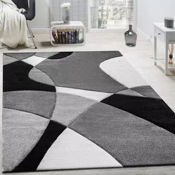 Paco Home Teppich Diamond 664 (160x230cm) schwarz (schwarz, wei&szlig;)