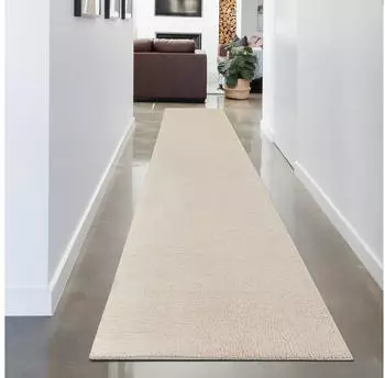 Carpetia Moderner Creme Teppich samtig weich pflegeleicht 80x300 cm