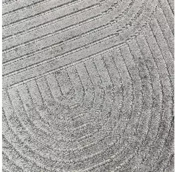 Carpetia Moderner Outdoor Teppich Wetterfest Terrasse Balkon Boho-Style hochwertig pflegeleicht Anthrazit 240x340 cm