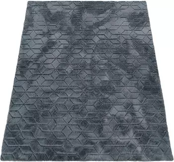 Paco Home Hochflor-Teppich Arnheim 745 (60x100cm) grau (anthrazit)