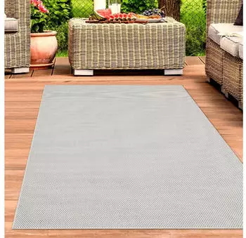Carpetia Heller Flachgewebeteppich In- & Outdoor in schlichtem creme 300x400 cm