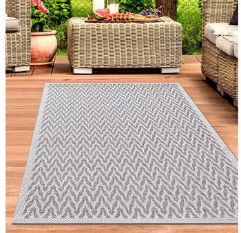 Carpetia Teppich Beige Creme für In- & Outdoor strapazierfähig pflegeleicht modern 140x200 cm