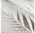 Carpetia Moderner Creme Teppich mit Palmblattmuster und Glanzoptik 200x290 cm