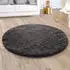Paco Home Hochflor-Teppich Silky 591 (Ø:80cm) grau (anthrazit)