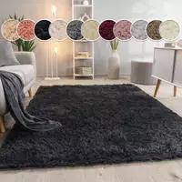 Paco Home Hochflor-Teppich "Silky 591" rechteckig 37 mm H&ouml;he Uni-Farben,...