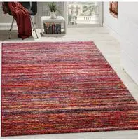 Teppich Wohnzimmer Kurzflor Ethno Design Geometrisches Muster Rauten Motiv...