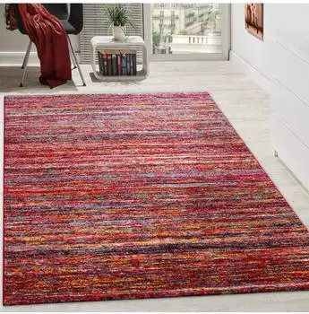 Paco Home Passion 221 Kurzflor-Teppich mehrfarbig Streifen 120x170cm (Passion 221)