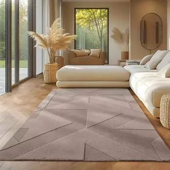 Simpex Boho Teppich Geometrisches Design, beige, 200x290cm (SIPOMPEI2002901613BEIGE)
