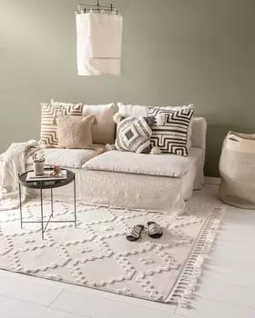 Benuta Oyo Teppich rechteckig, creme, 120x180cm (Oeko-Tex&reg; Standard 100)