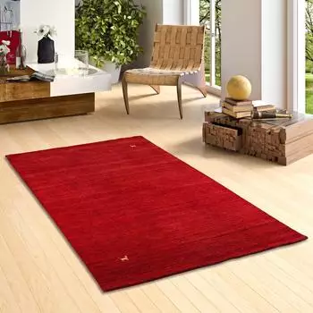 Pergamon. Gabbeh Shiva Wollteppich rot, 70x300cm