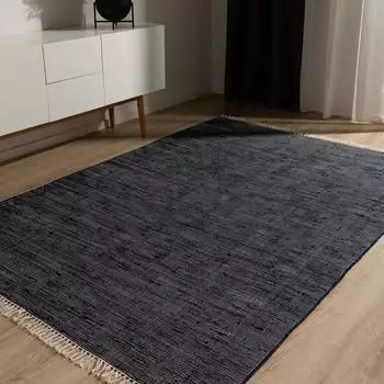 Benuta Tom Teppich recyceltes Material, dunkelblau, 70x120cm