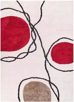 Beliani Bolat Kurzflor-Teppich 140x200cm, beige, Baumwolle (Bolat)