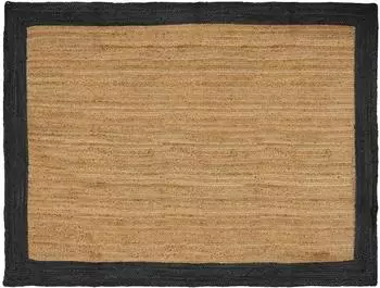 vidaXL Bereichsteppich Jute dunkelgrau 160x230cm