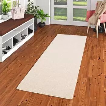 Snapstyle Mona Hochflor-Velours-Teppichl&auml;ufer, creme, 80x160cm