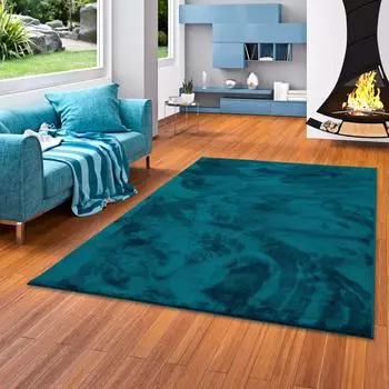 Snapstyle Deluxe Hochflor-Teppich petrol, 100x200cm, 20mm Florh&ouml;he