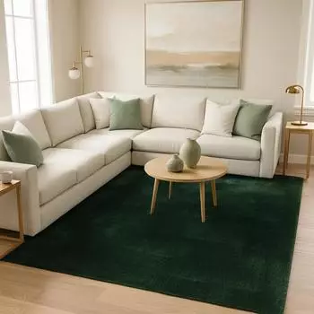 Pergamon. Fellteppich Pearl Hochflor 160x230cm, dunkelgr&uuml;n (Pearl)