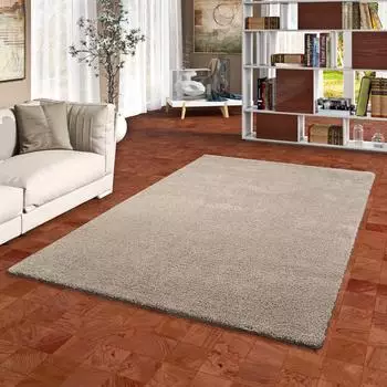 Snapstyle Palace Hochflor Shaggy Teppich taupe 80x160cm (Palace)