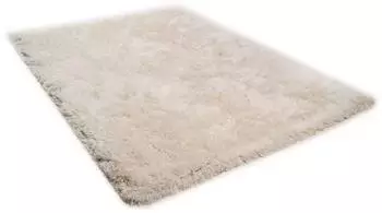 Theko Flokato Hochflor-Teppich Mikrofaser, handgetuftet, beige, 60x90cm (785840-1)