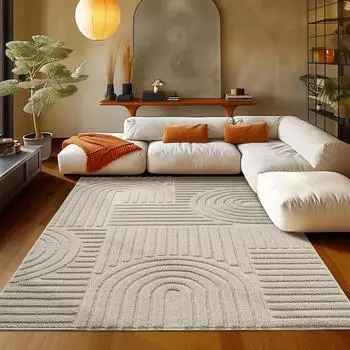 Teppium Hochflor-Teppich Boho-Design Skandinavisch, beige, 240x340cm