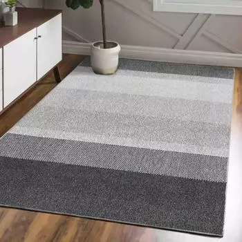Mazovia Teppich Bouclé, Kurzflor, grau, 140x200cm (PE13A)