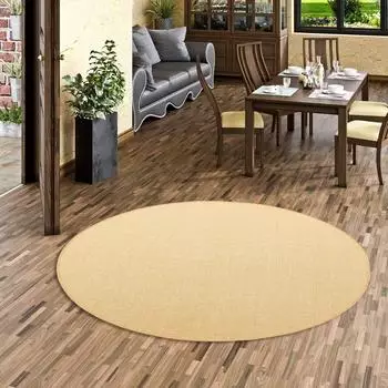 Snapstyle Sisal Natur Teppich rund, honig, 100cm (Astra)