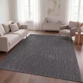 TT Home Hochflor-Teppich, waschbar, skandinavisches geometrisches Design, 160x220cm
