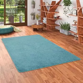 Snapstyle Cottage Hochflor-Teppich petrol, 80x200cm (Cottage)