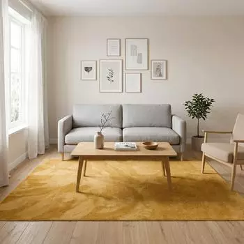 Pergamon. Melia Hochflor-Teppich Langflor, curry, 80x150cm
