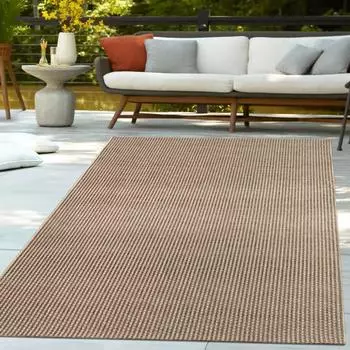 TT Home Outdoor-Teppich Boho Sisal-Look, wetterfest, 200x290cm