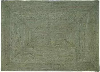 vidaXL Teppich Jute, rechteckig, olivgr&uuml;n, 160x230cm