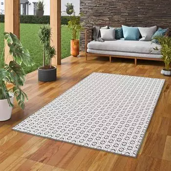Snapstyle Cape Cod Teppich In- & Outdoor, beidseitig, grau, 100x300cm